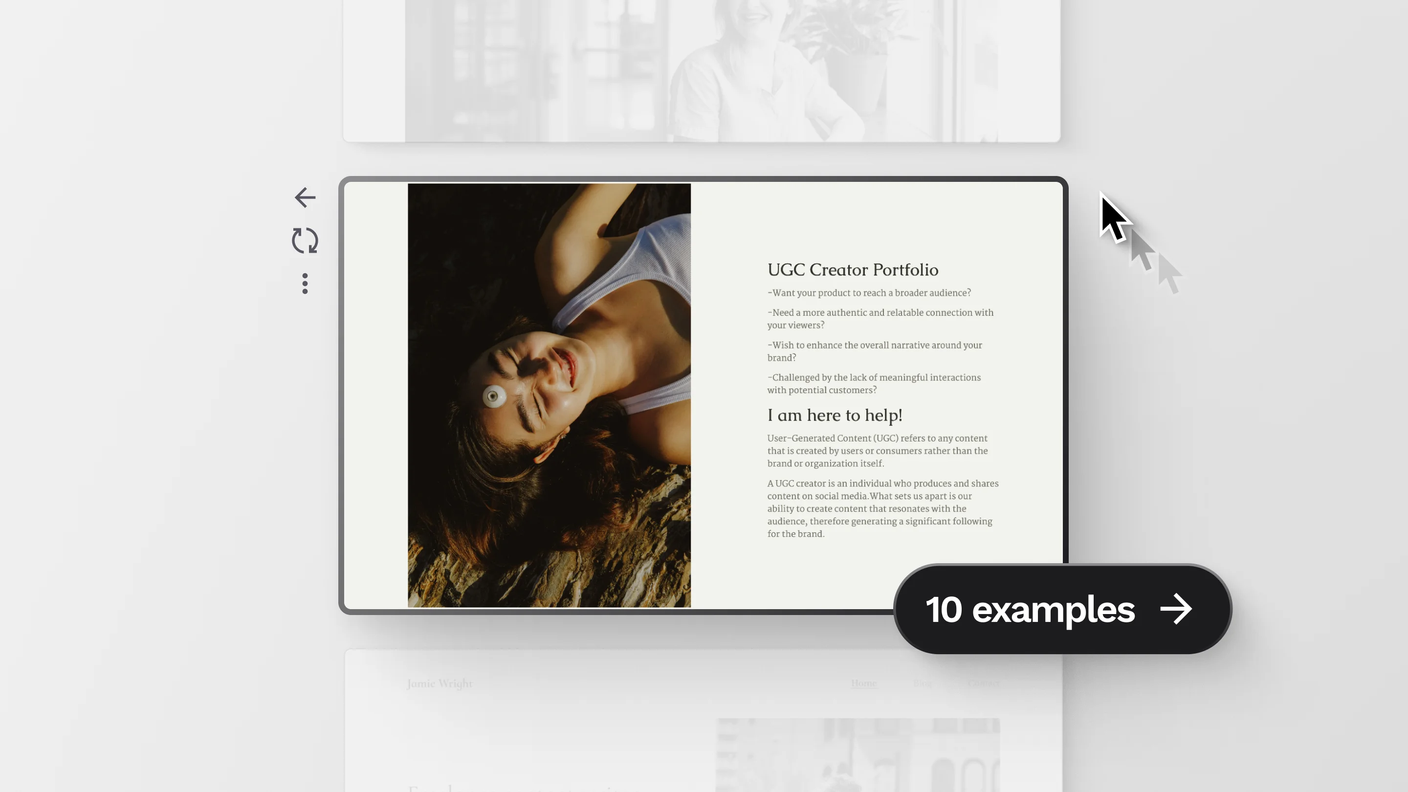 Cover for post 10 UGC Portfolio Examples & How to Create Yours Easily