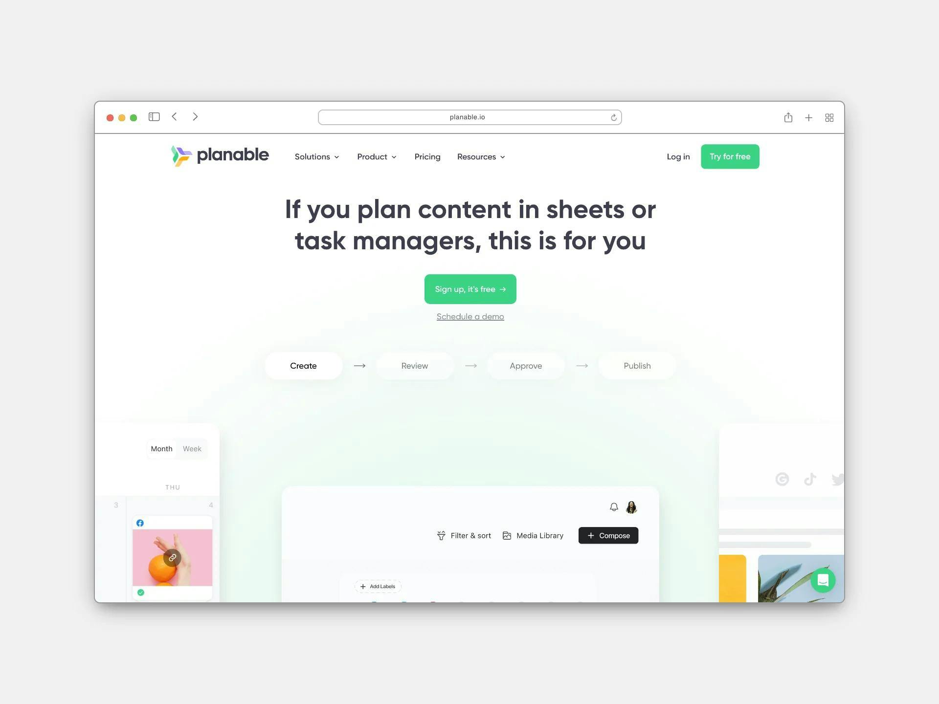 Planable, one of the best social media scheduling tools
