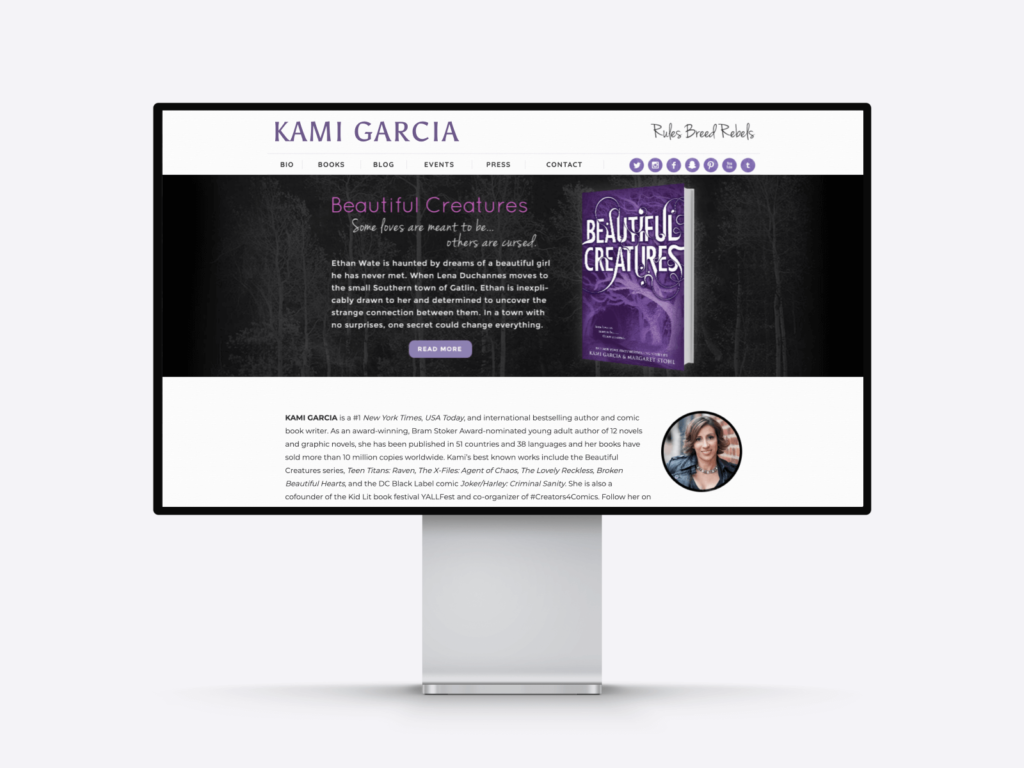 The website of bestselling author Kami Garcia