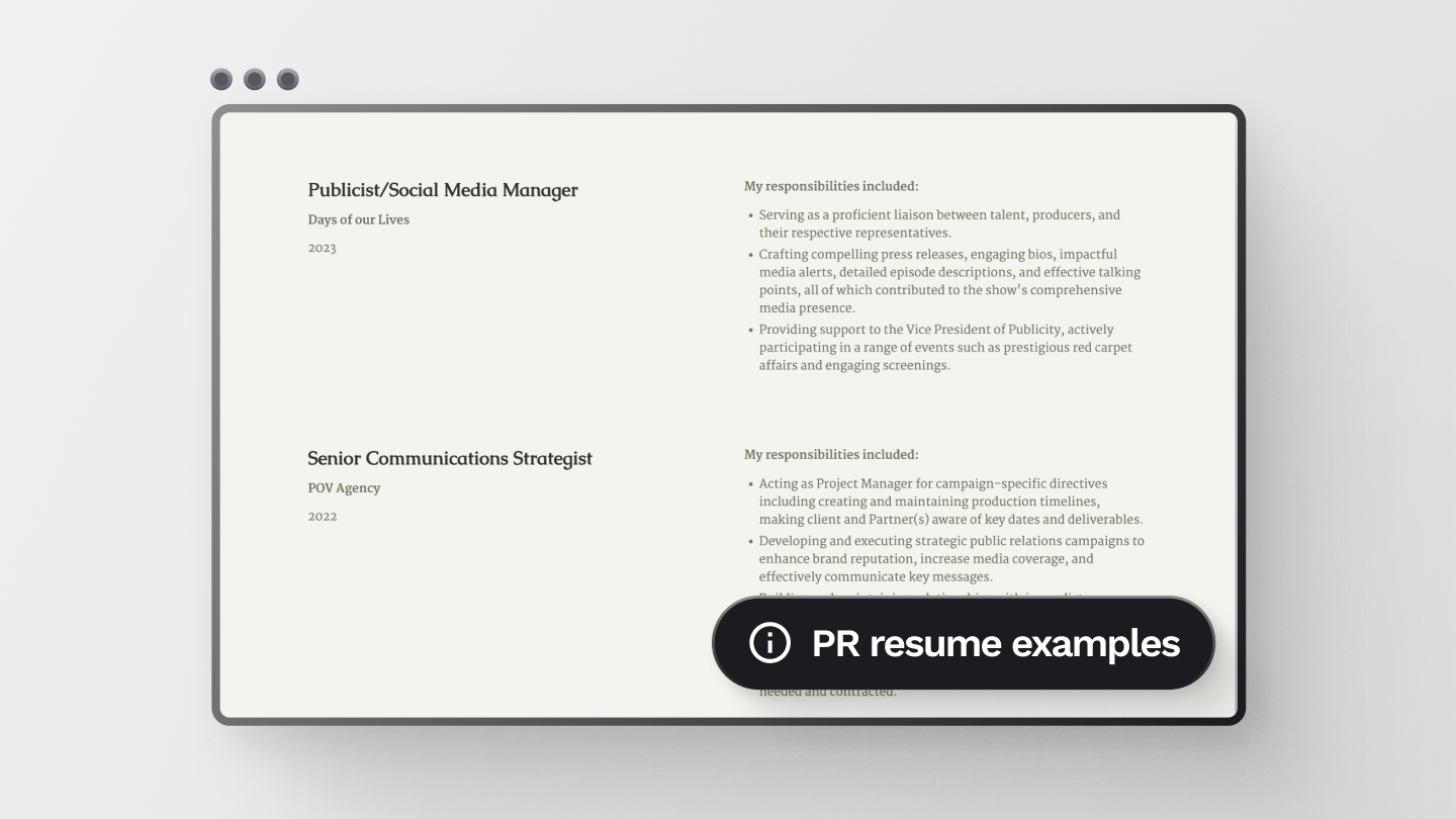 Cover for post 6 Real-Life PR Resume Examples & How to Create Yours